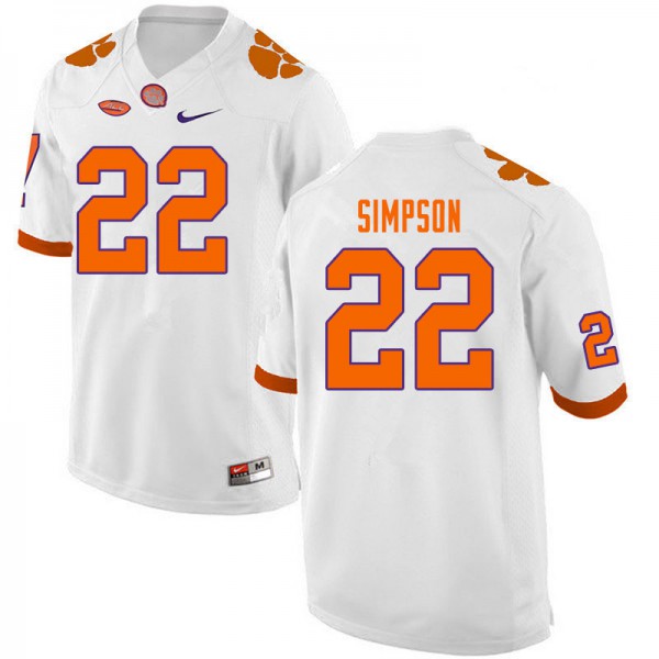 Clemson Tigers #22 Trenton Simpson White College Stitched Football Jersey